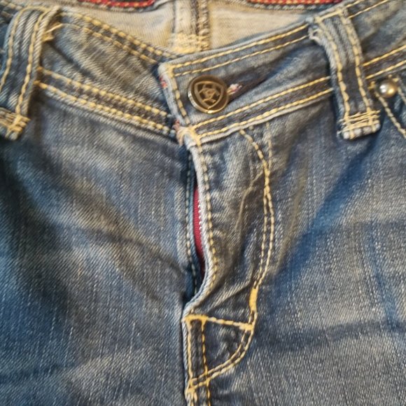 Ariat "Ruby" Bootcut Button Flap Pocket Jeans, 31S - Picture 5 of 10
